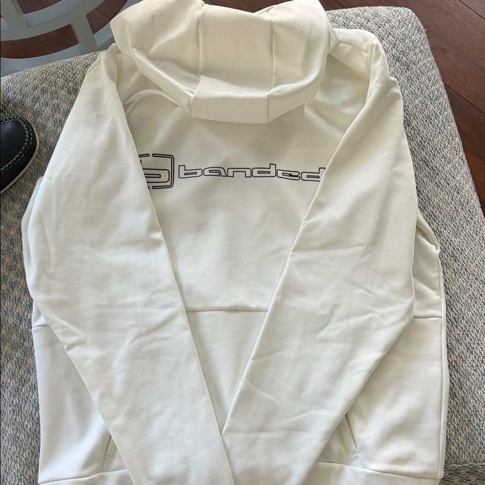 New Banded White Hoodie for Men
